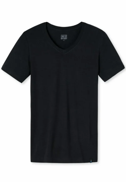 SCHIESSER Long Life Soft T-shirt (1-pack), heren shirt korte mouwen blauwzwart