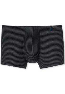 SCHIESSER Long Life Soft boxer (1-pack), heren blauw en zwart gestreepte short