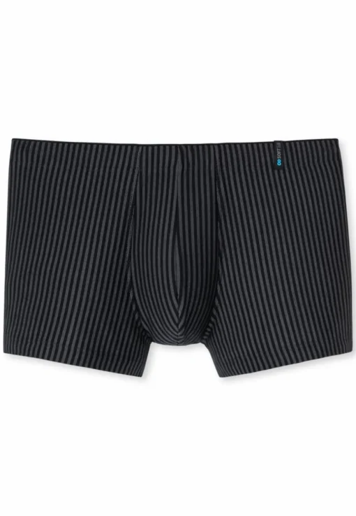 SCHIESSER Long Life Soft boxer (1-pack), heren blauw en zwart gestreepte short