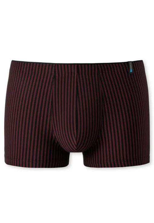 SCHIESSER Long Life Soft boxer (1-pack), heren short rood-zwart gestreept