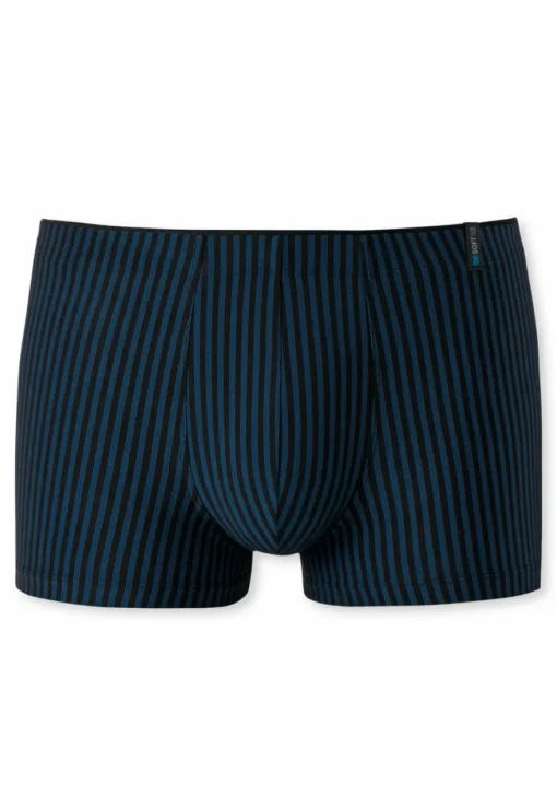 SCHIESSER Long Life Soft boxer (1-pack), heren shorts marine-zwart gestreept