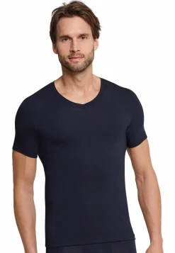 SCHIESSER Long Life Soft T-shirt (1-pack), heren shirt korte mouwen blauwzwart