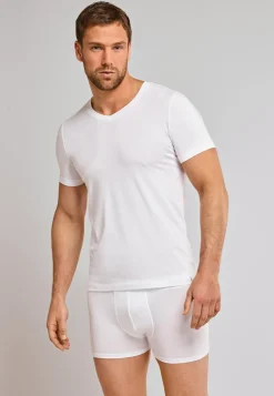 SCHIESSER Long Life Soft T-shirt (1-pack), heren shirt korte mouwen wit