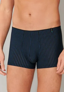 SCHIESSER Long Life Soft boxer (1-pack), heren shorts marine-zwart gestreept