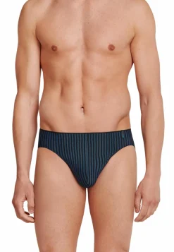 SCHIESSER Long Life Soft slip (1-pack), heren supermini marine-zwart gestreept