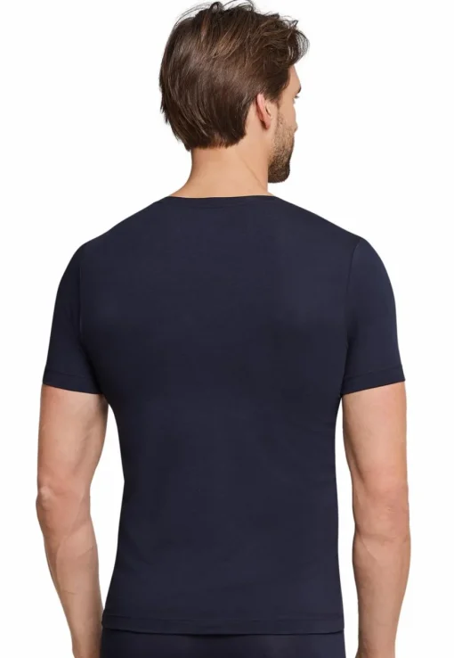 SCHIESSER Long Life Soft T-shirt (1-pack), heren shirt korte mouwen blauwzwart