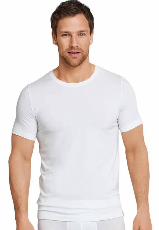SCHIESSER Long Life Soft T-shirt (1-pack), heren shirt korte mouwen wit