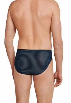 SCHIESSER Long Life Soft slip (1-pack), heren supermini marine-zwart gestreept