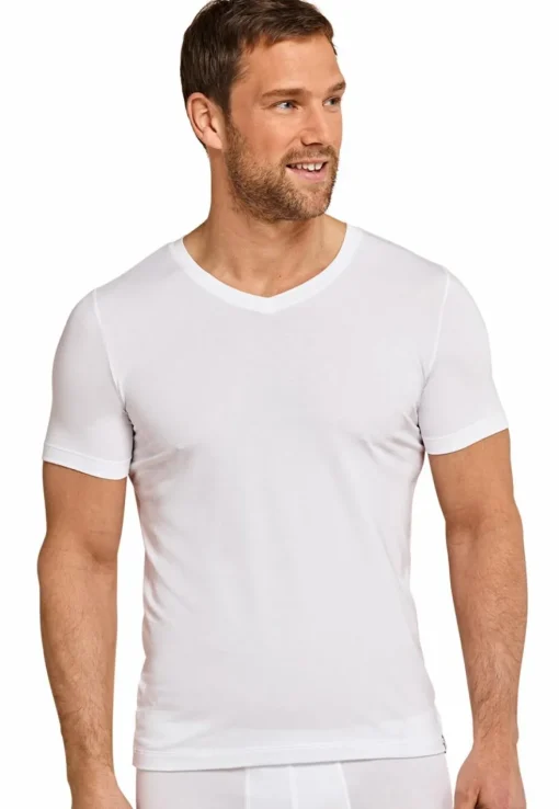 SCHIESSER Long Life Soft T-shirt (1-pack), heren shirt korte mouwen wit