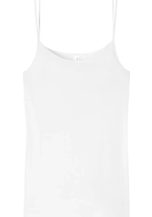 SCHIESSER Luxury dames spaghetti top (1-pack), wit