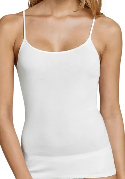 SCHIESSER Luxury dames spaghetti top (1-pack), wit