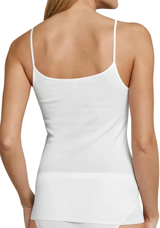 SCHIESSER Luxury dames spaghetti top (1-pack), wit