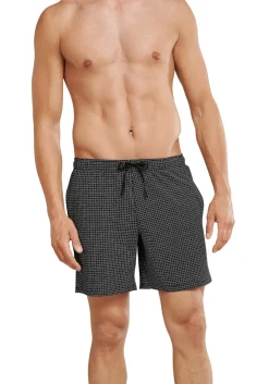 SCHIESSER Mix+Relax lounge broek, korte pijpen, dun, zwart geruit