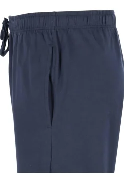 SCHIESSER Mix+Relax lounge broek, lange pijpen met boord, dun, blauw