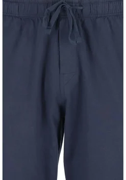SCHIESSER Mix+Relax lounge broek, lange pijpen met boord, dun, blauw