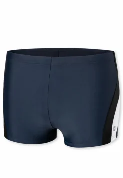 SCHIESSER Nautical Active heren badkleding, retro-zwembroek tricot gerecycled zijdelingse stroken admiraalblauw