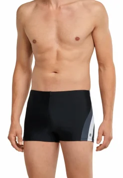 SCHIESSER Nautical Active heren badkleding, retro zwembroek in gerecyclede tricot zijstrepen zwart