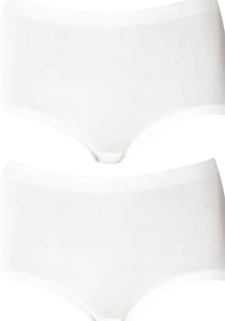 SCHIESSER Original Classics Feinripp dames tailleslips (2-pack), wit
