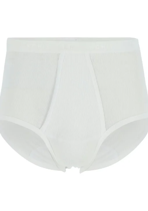 SCHIESSER Original Classics hoge slip (1-pack), Doppelripp met gulp, wit