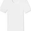 SCHIESSER Original Classics T-shirt (1-pack), Doppelribb met O-hals, wit