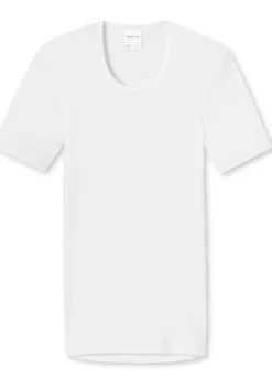 SCHIESSER Original Classics T-shirt (1-pack), Doppelribb met O-hals, wit
