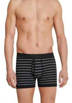 SCHIESSER Original Classics shorts (2-pack), Feinripp met gulp, zwart gestreept