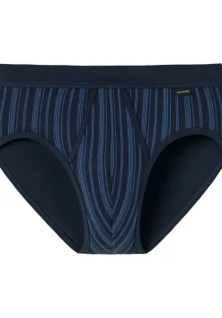 SCHIESSER Original Classics sportslips (2-pack), Feinripp met gulp, donkerblauw gestreept