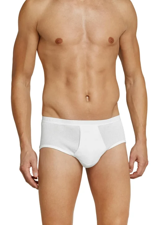 SCHIESSER Original Classics sportslip (1-pack), Doppelripp met gulp, wit