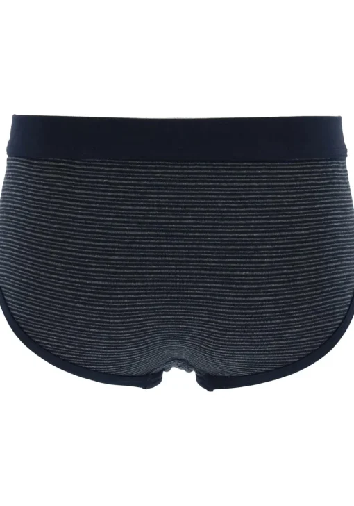SCHIESSER Original Classics sportslips (2-pack), Feinripp met gulp, donkerblauw gestreept