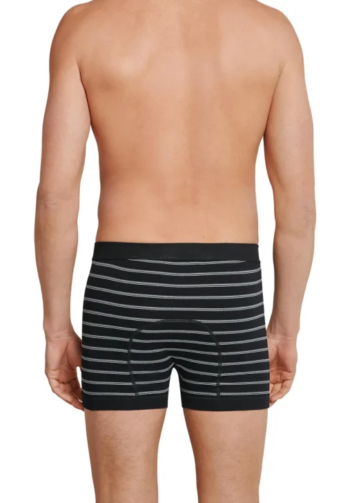 SCHIESSER Original Classics shorts (2-pack), Feinripp met gulp, zwart gestreept