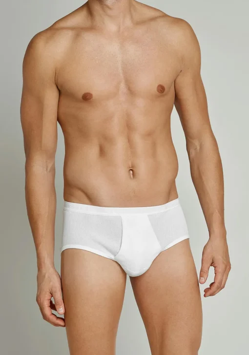 SCHIESSER Original Classics sportslip (1-pack), Doppelripp met gulp, wit