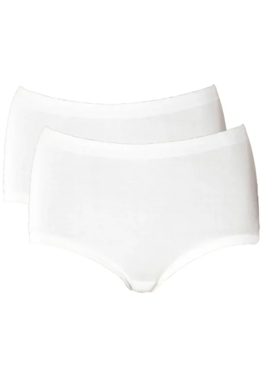 SCHIESSER Original Classics Feinripp dames tailleslips (2-pack), wit