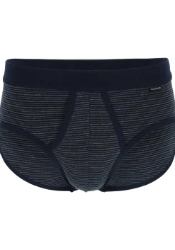 SCHIESSER Original Classics sportslips (2-pack), Feinripp met gulp, donkerblauw gestreept
