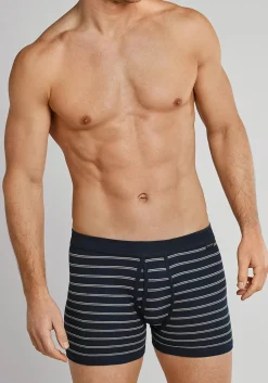 SCHIESSER Original Classics shorts (2-pack), Feinripp met gulp, blauw gestreept