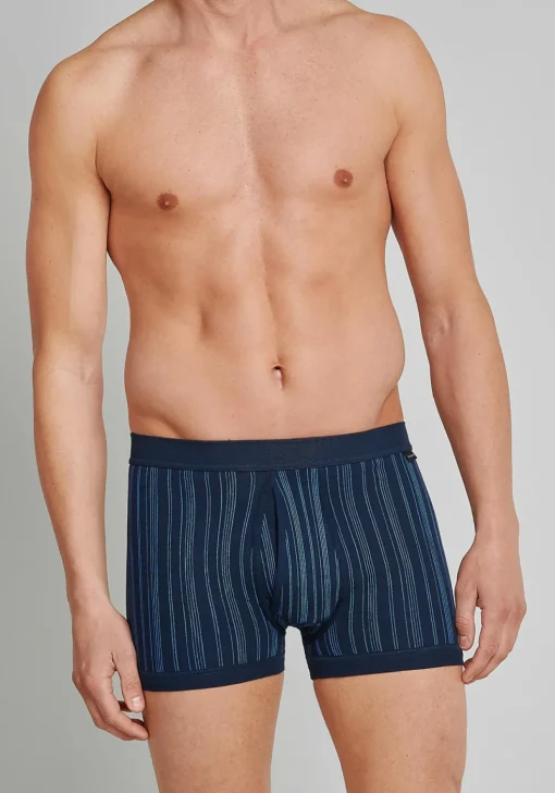 SCHIESSER Original Classics shorts (2-pack), Feinripp met gulp, blauw gestreept