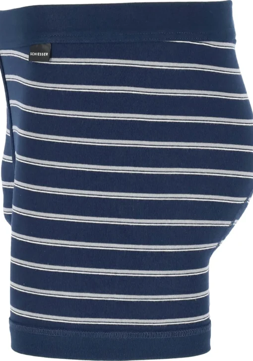 SCHIESSER Original Classics shorts (2-pack), Feinripp met gulp, blauw gestreept