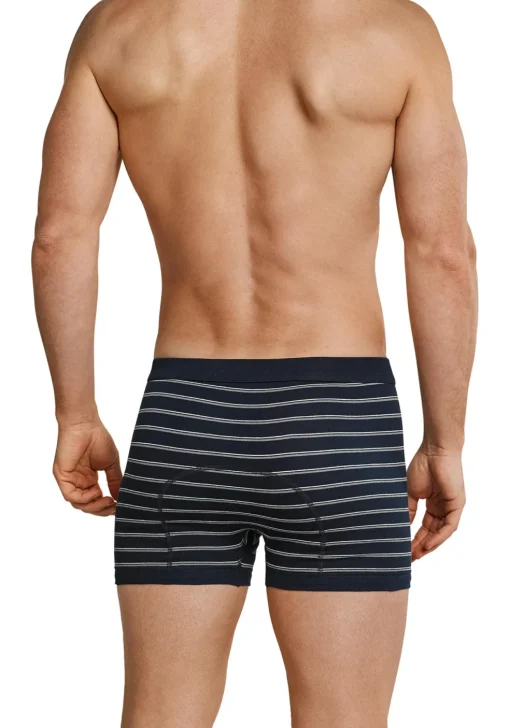 SCHIESSER Original Classics shorts (2-pack), Feinripp met gulp, blauw gestreept