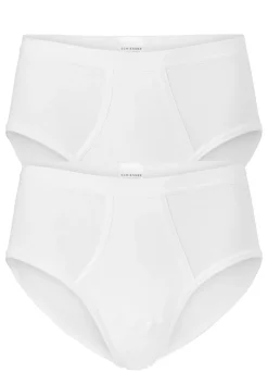 SCHIESSER Original Feinripp sportslips (2-pack), met gulp, wit