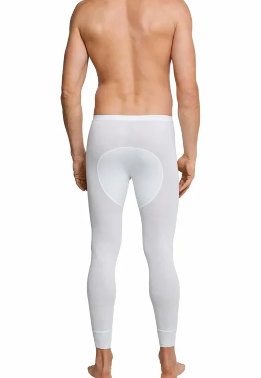 SCHIESSER Original Feinripp lange onderbroek (1-pack), heren onderbroek lang met opening wit