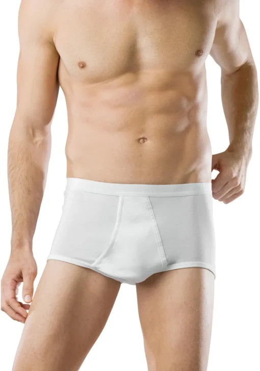 SCHIESSER Original Feinripp Classics slip (1-pack), met gulp, wit