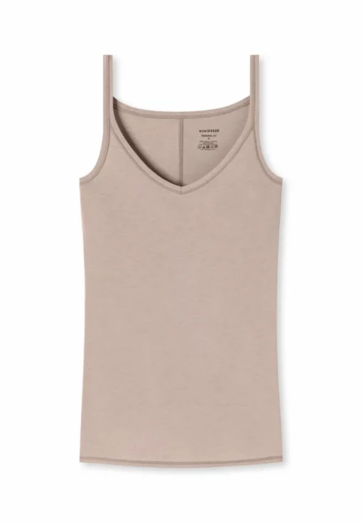 SCHIESSER Personal Fit singlet (1-pack), dames bruine spaghettitop