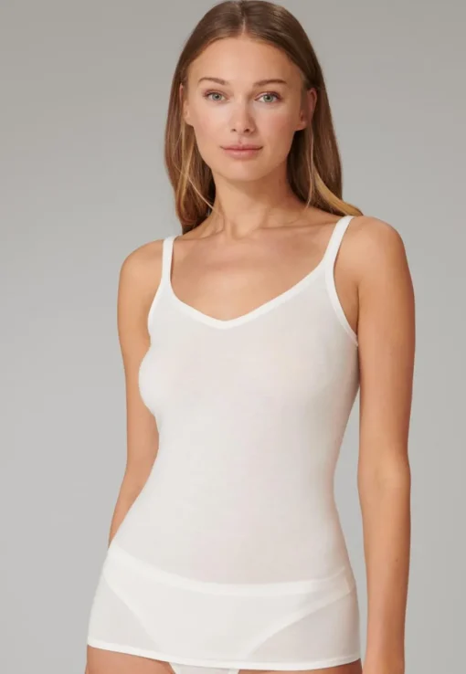 SCHIESSER Personal Fit singlet (1-pack), dames spaghettitop gebroken wit