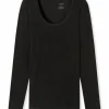 SCHIESSER Personal Fit T-shirt (1-pack), dames shirt lange mouwen zwart
