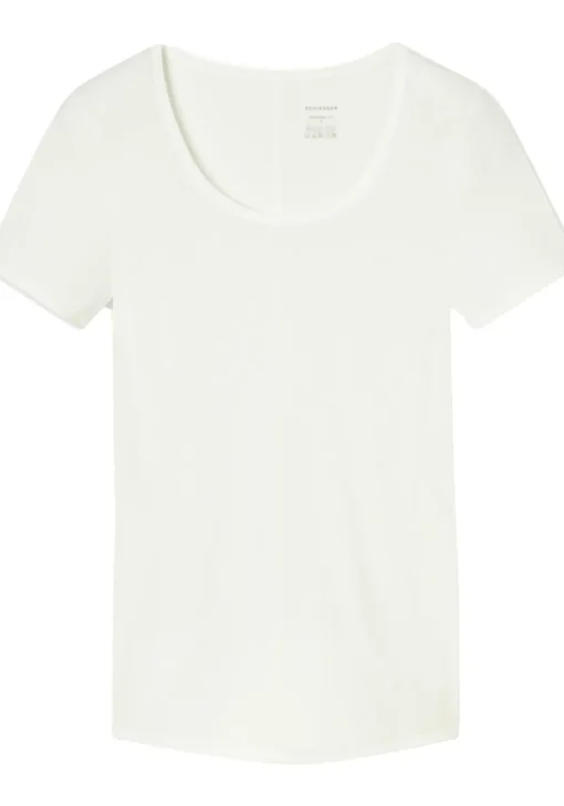 SCHIESSER Personal Fit T-shirt (1-pack), dames shirt korte mouwen natuurlijk wit
