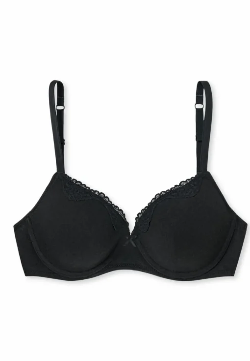 SCHIESSER Pure Cotton bh (1-pack), dames beugel-bh zwart