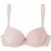 SCHIESSER Pure Jacquard bh (1-pack), dames beugelbeha met cups lichtroze stippen
