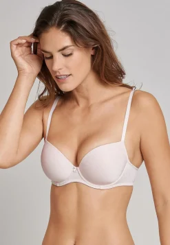 SCHIESSER Pure Jacquard bh (1-pack), dames beugelbeha met cups lichtroze stippen