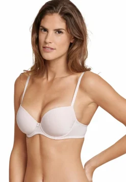 SCHIESSER Pure Jacquard bh (1-pack), dames beugelbeha met cups lichtroze stippen