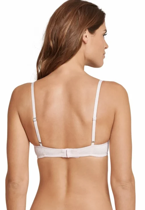 SCHIESSER Pure Jacquard bh (1-pack), dames beugelbeha met cups lichtroze stippen