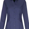 Seidensticker dames blouse slim fit, donkerblauw